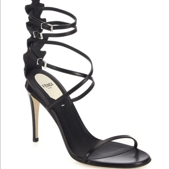 Fendi | Shoes | Fendi Ava Leather Crocodile Strappy Sandal | Poshmark